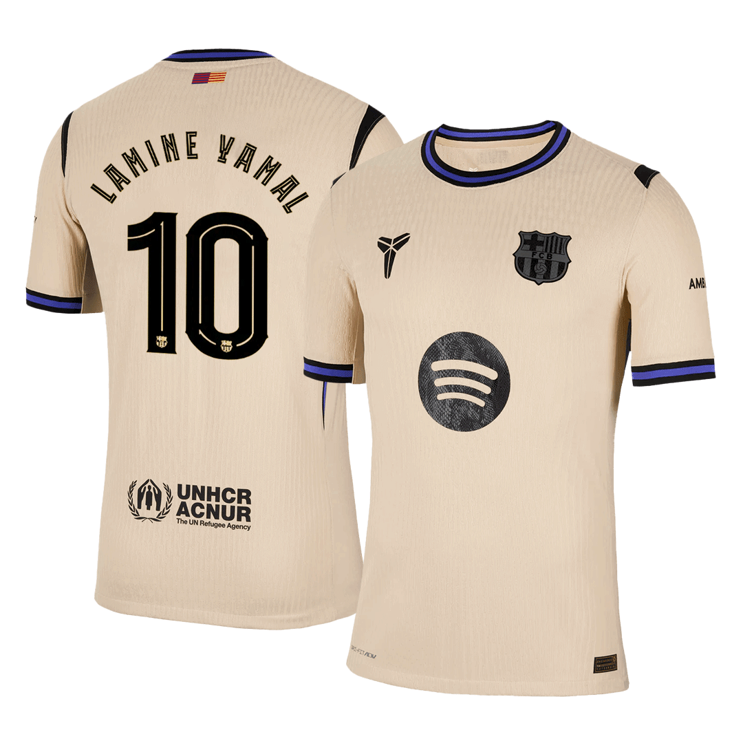 Barcelona Tröja LAMINE YAMAL #10 2025/26 Borta Gul - UCL