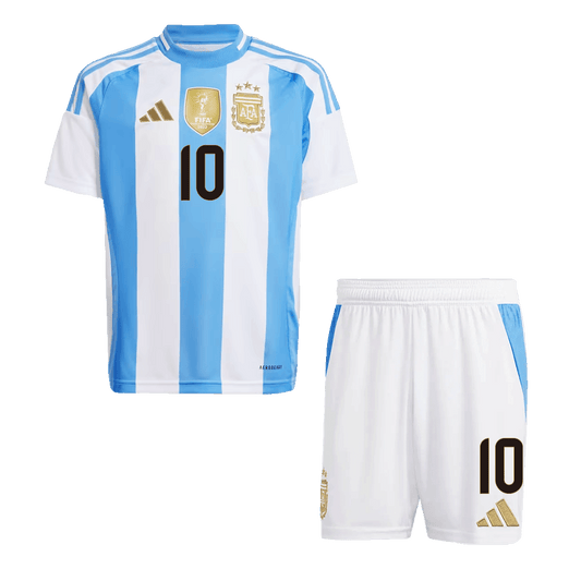 Argentina Hemma Fotbollströja MESSI #10 2024 
Fotbollssats Barn-1