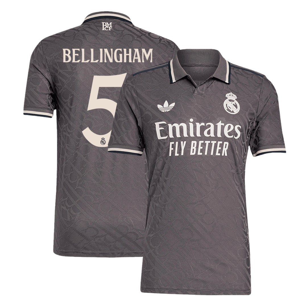 Real Madrid Tredjeställ Fotbollströja BELLINGHAM #5 2024/25 Autentisk