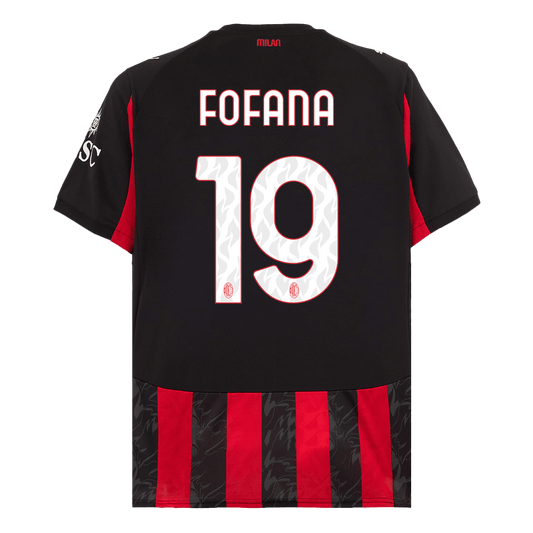 FOFANA #19 AC Milan Tröja 2025/26 Hemma Premium Röd & Svart