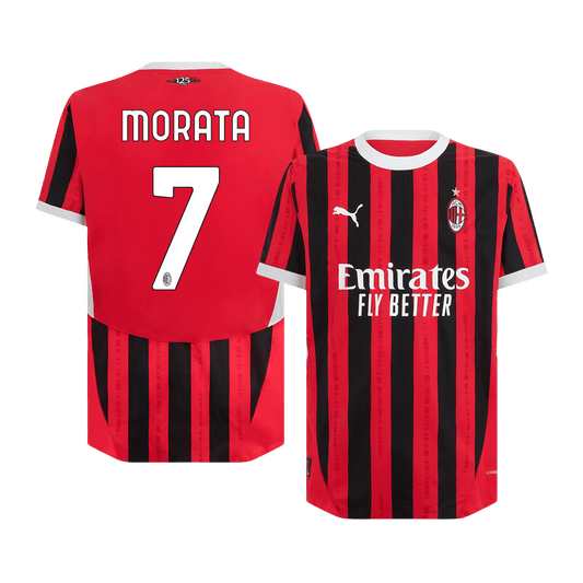 AC Milan Hemma Fotbollströja MORATA #7 2024/25 Autentisk-1