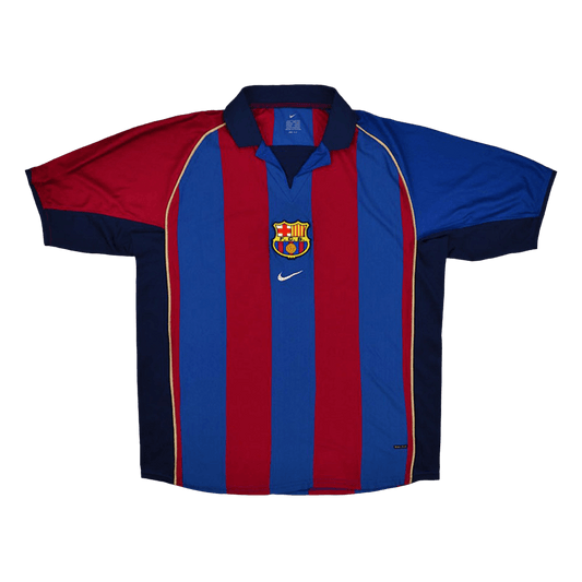 Retro Barcelona Hemma Fotbollströja XAVI #6 2001/02-1