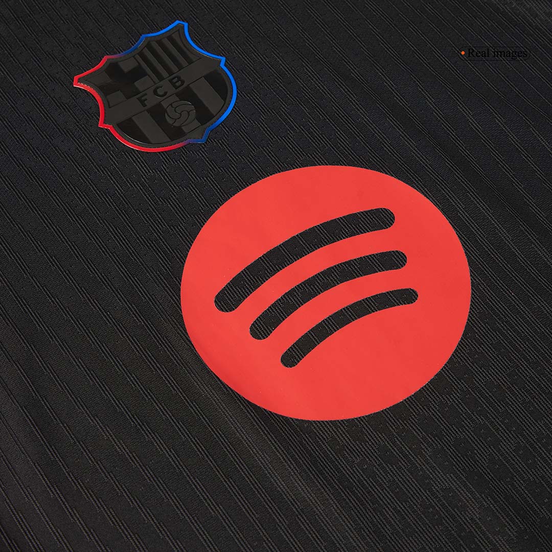 Barcelona Borta Fotbollströja 2024/25 Autentisk - Spotify-logotyp
