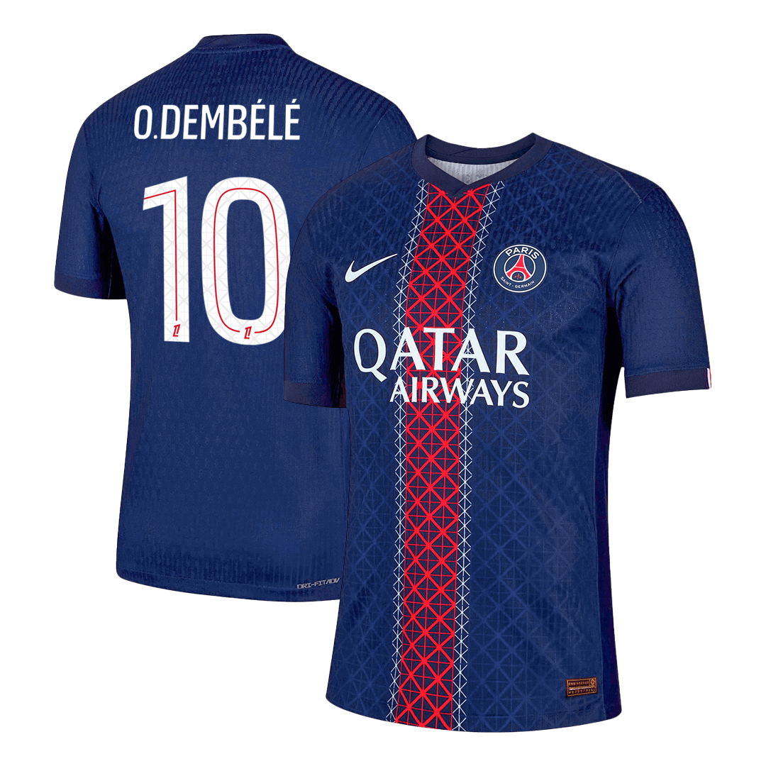O.DEMBÉLÉ #10 PSG Tröja 2025/26 Hemma Autentisk