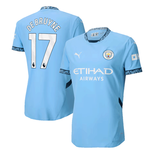 Manchester City Hemma Fotbollströja DE BRUYNE #17 2024/25 Autentisk-1