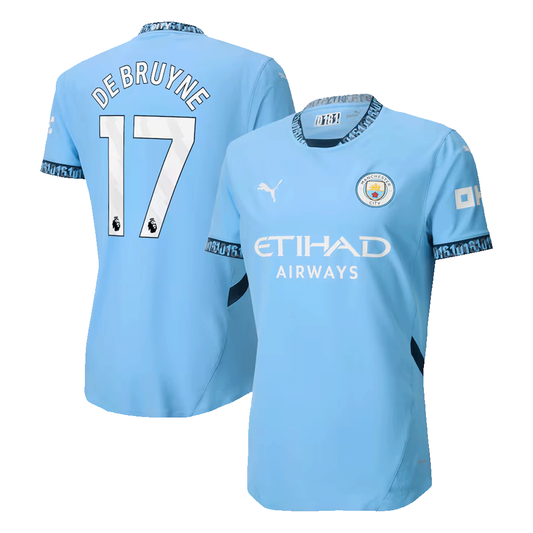 Manchester City Hemma Fotbollströja DE BRUYNE #17 2024/25 Autentisk