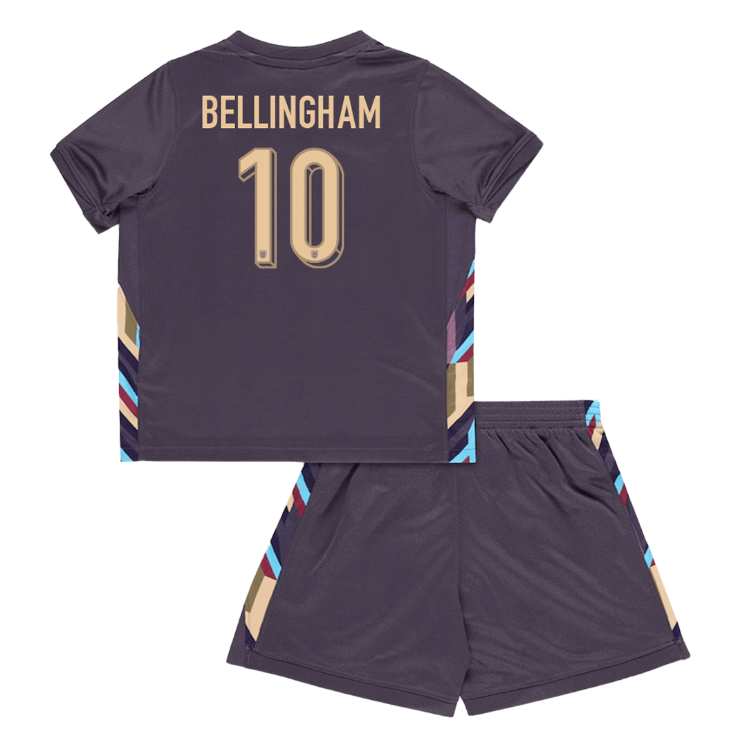 England Borta Fotbollströja BELLINGHAM #10 Euro 2024
Fotbollssats Barn