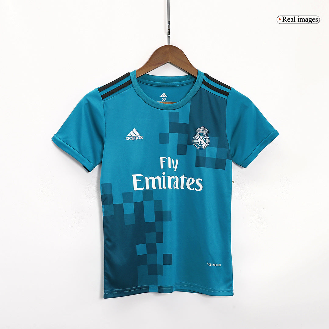 Real Madrid Tredjeställ Fotbollströja 2017/18 Fotbollssats Barn