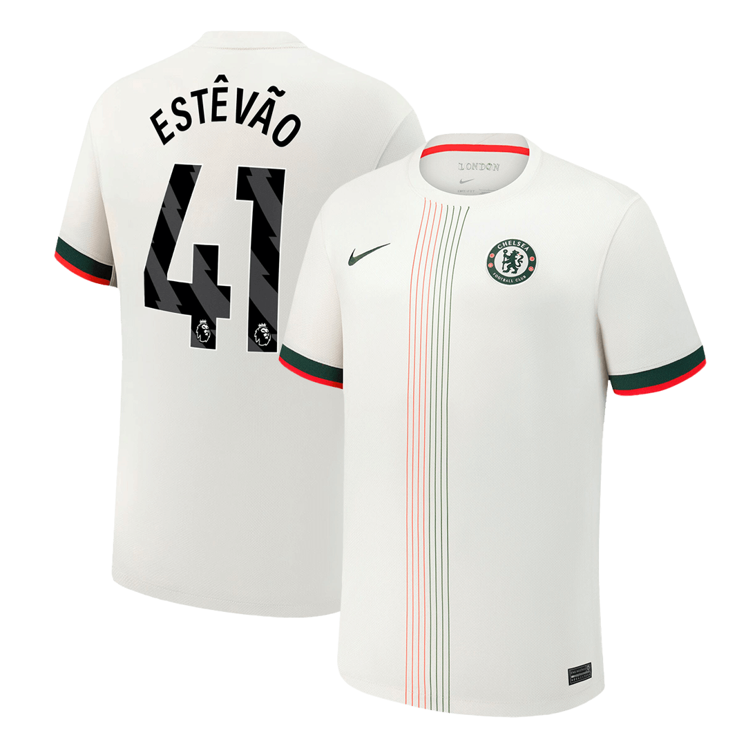 Chelsea Tröja ESTÊVÃO #41 2025/26 Borta Vit