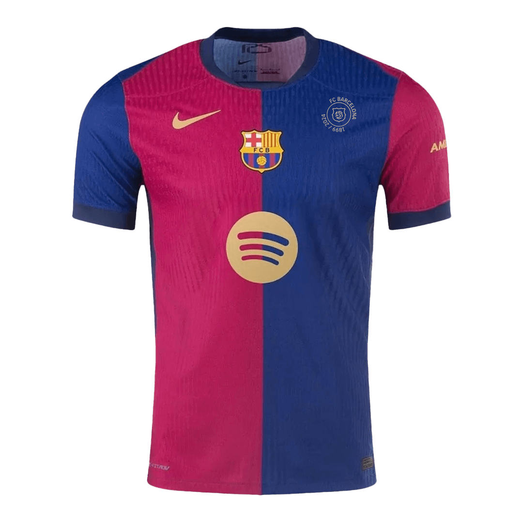 Barcelona Hemma Fotbollströja 2024/25 Autentisk - 125-årsjubileum(Spotify-logotyp utan text)