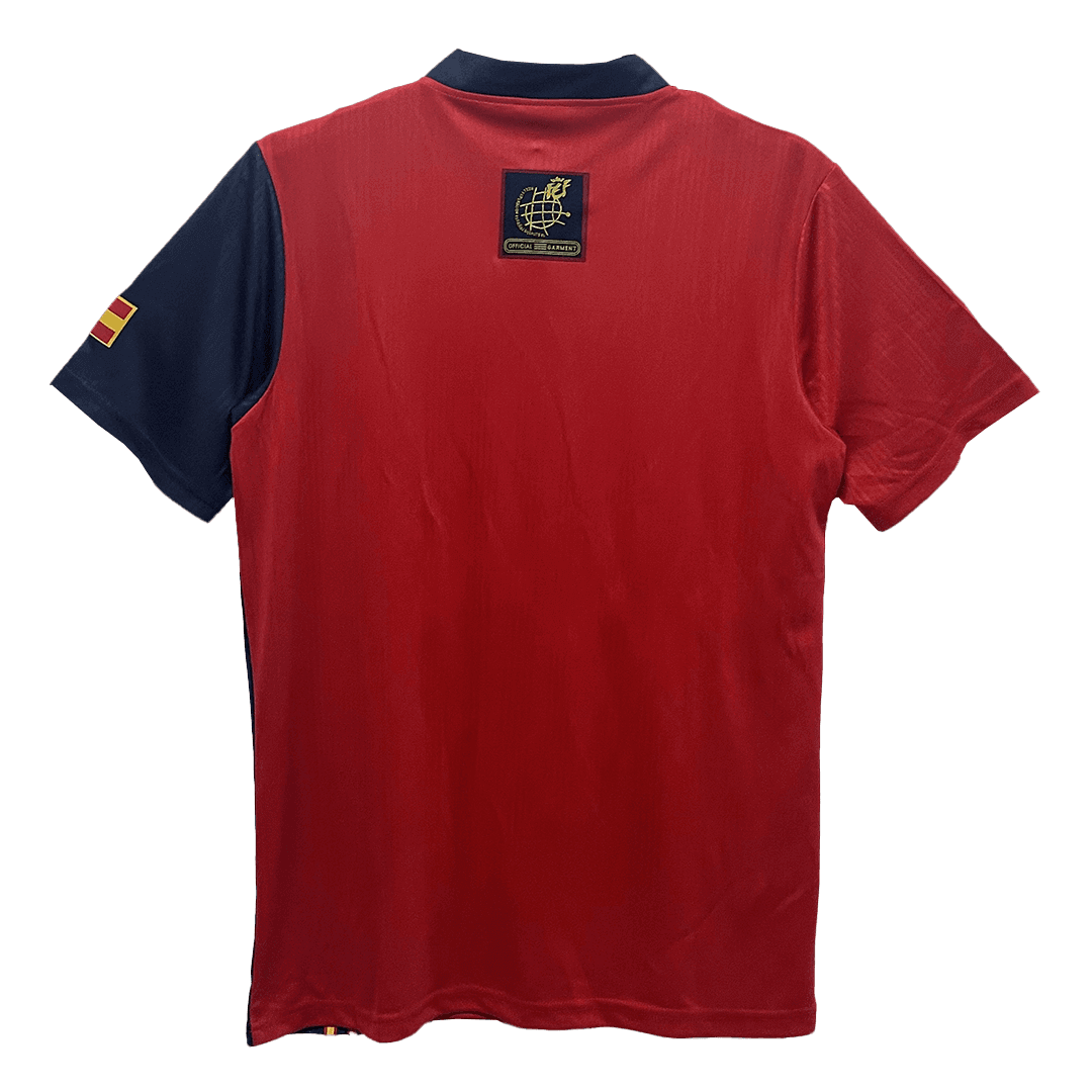 Spanien Hemma Fotbollströjor 1996 Retro