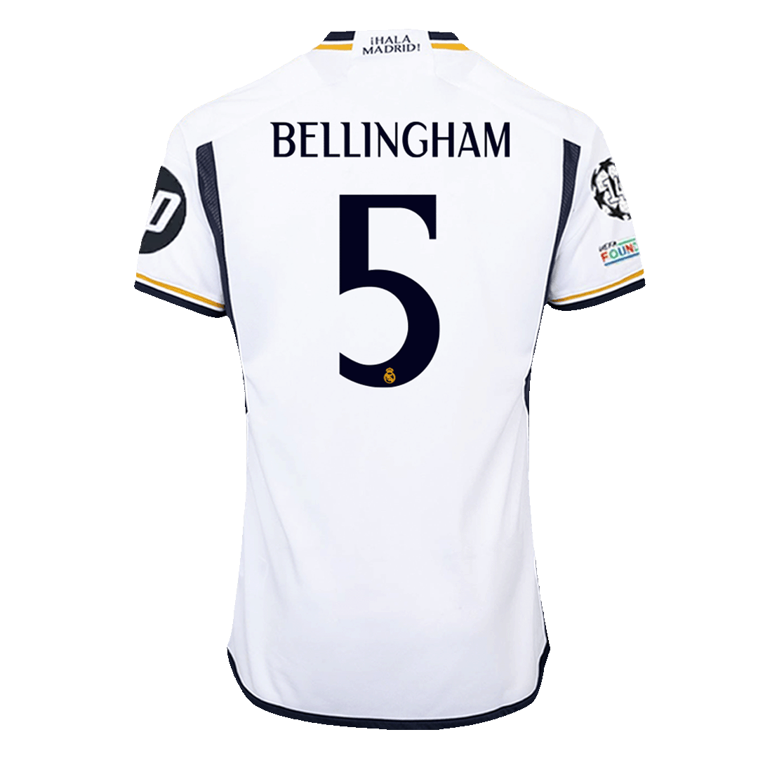 Retro Real Madrid Hemma Fotbollströja BELLINGHAM #5 2023/24 - UCL Final