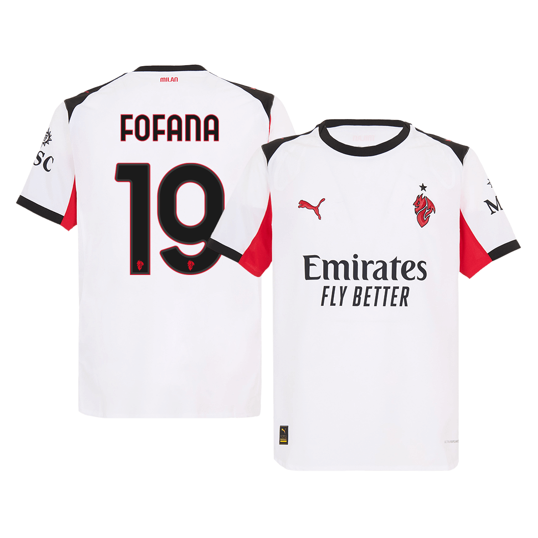 AC Milan Tröja FOFANA #19 2025/26 Borta Autentisk Vit