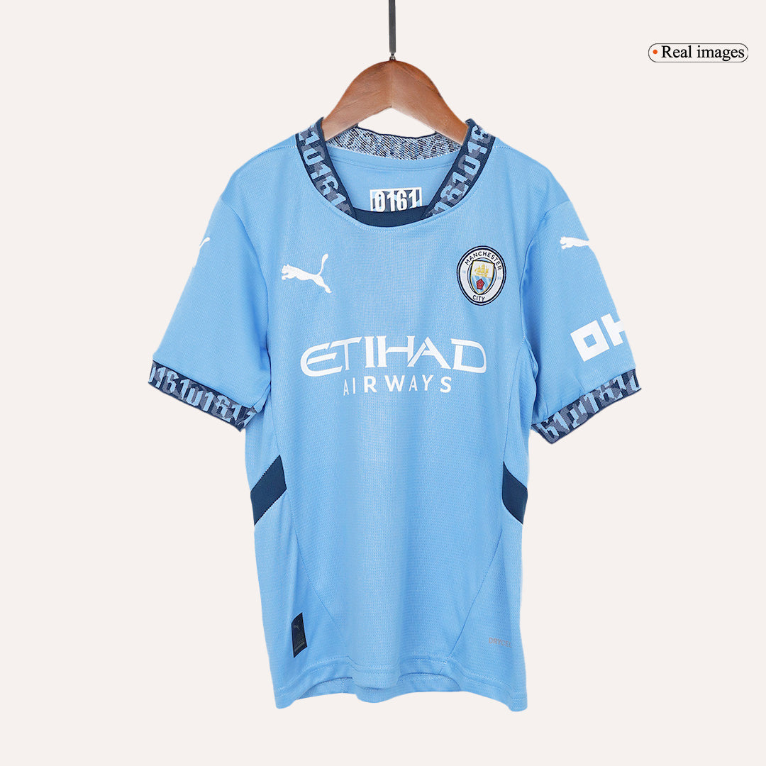 Manchester City Hemma Fotbollströja 2024/25 Fotbollssats Barn