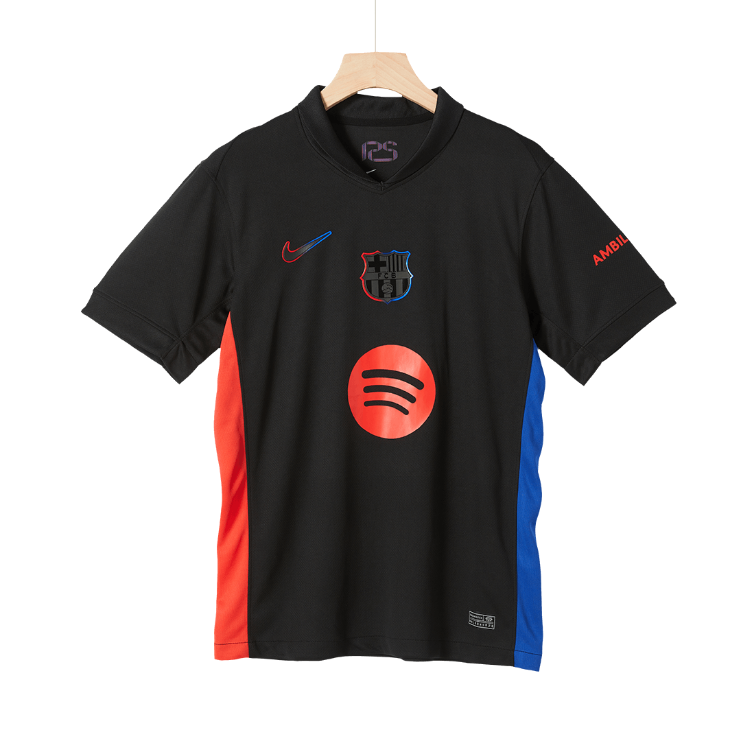Barcelona Borta Fotbollströja 2024/25 - Spotify-logotyp utan text