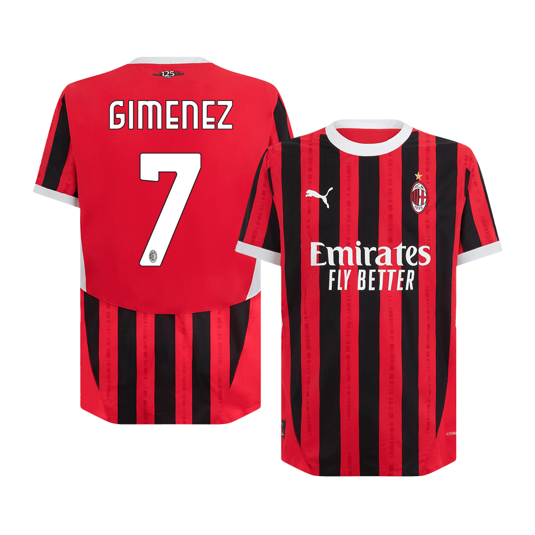 AC Milan Hemma Fotbollströja GIMENEZ #7 2024/25 Autentisk
