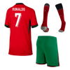 Portugal Hemma Fotbollströja RONALDO #7 Euro 2024 
Fotbollssats Barn