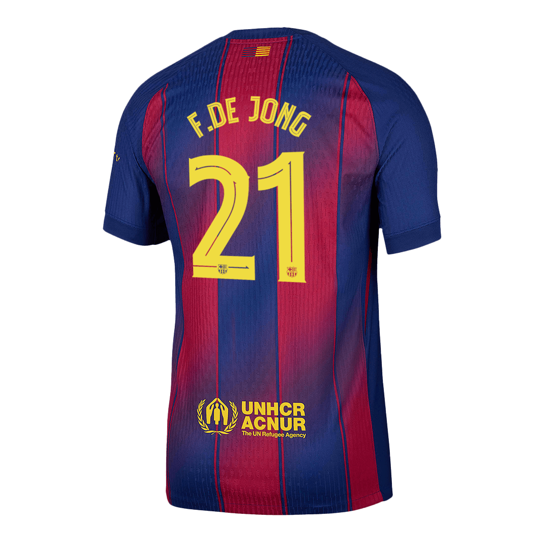 F.DE JONG #21 Barcelona Tröja 2025/26 Hemma Autentisk - UCL