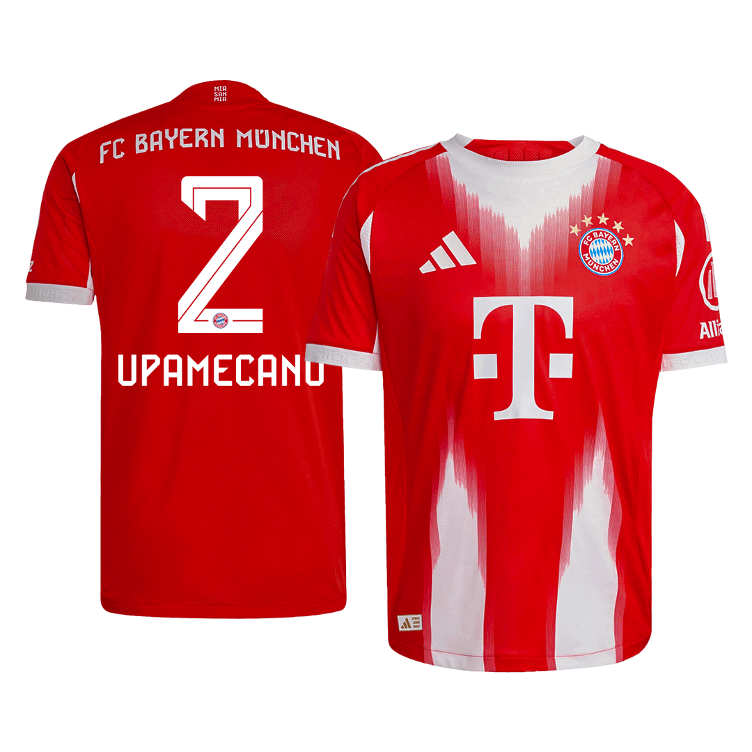 Bayern Munich Tröja UPAMECANO #2 2025/26 Hemma Autentisk Röd