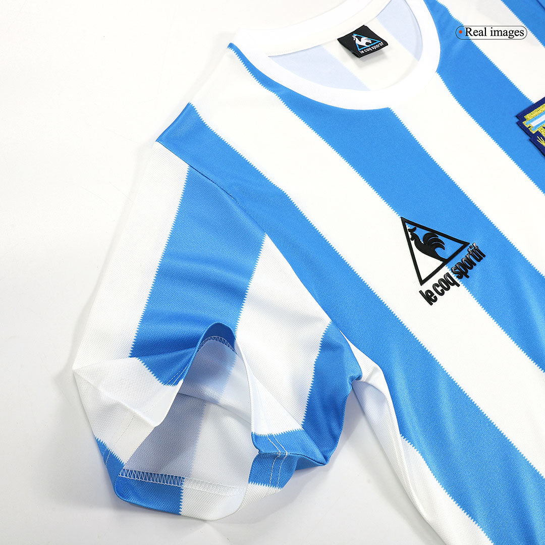 Argentina Hemma Fotbollströjor 1986 Retro