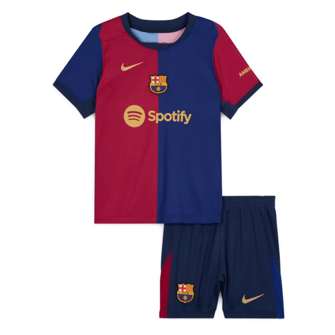 Barcelona Hemma Fotbollströja 2024/25 Fotbollssats Barn