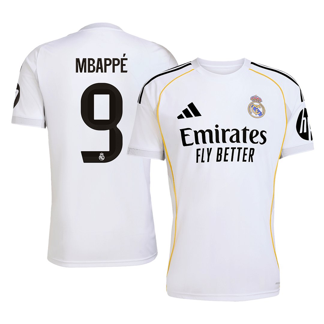 MBAPPÉ #9 Real Madrid tröja 2025/26 Hemma stora storlekar-2