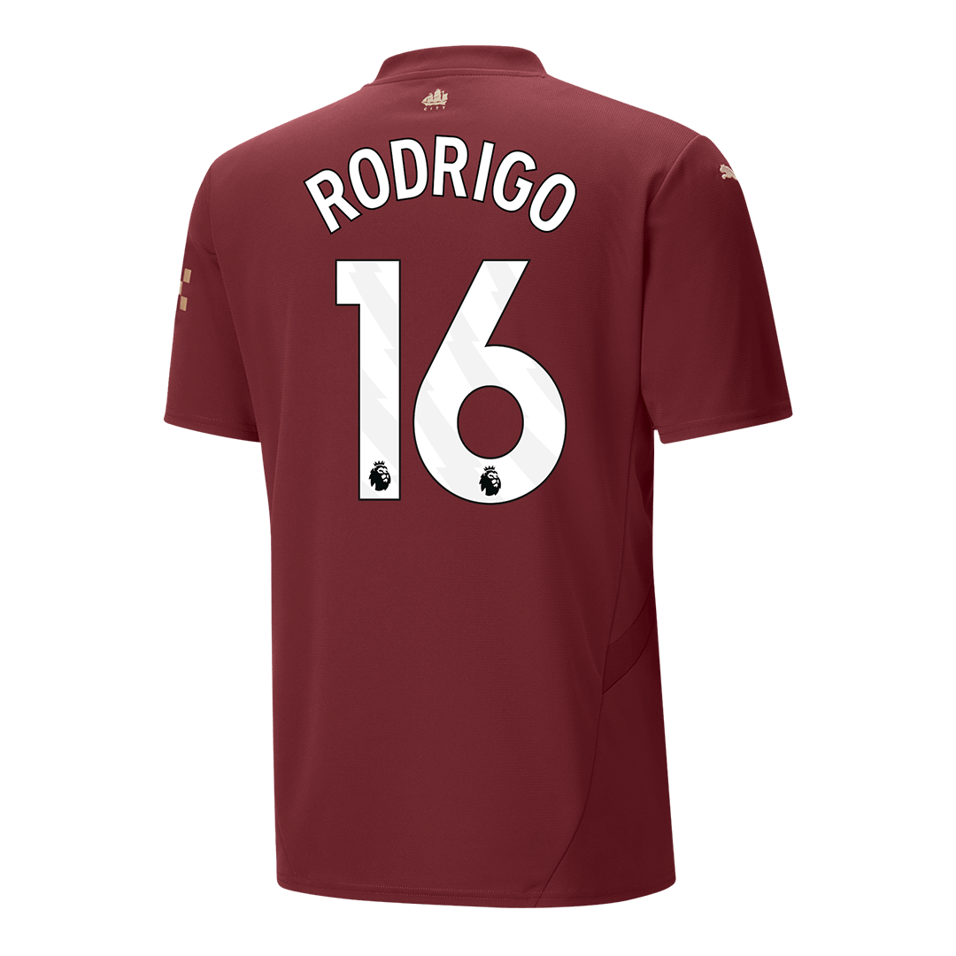 Manchester City Tredjeställ Fotbollströja RODRIGO #16 2024/25