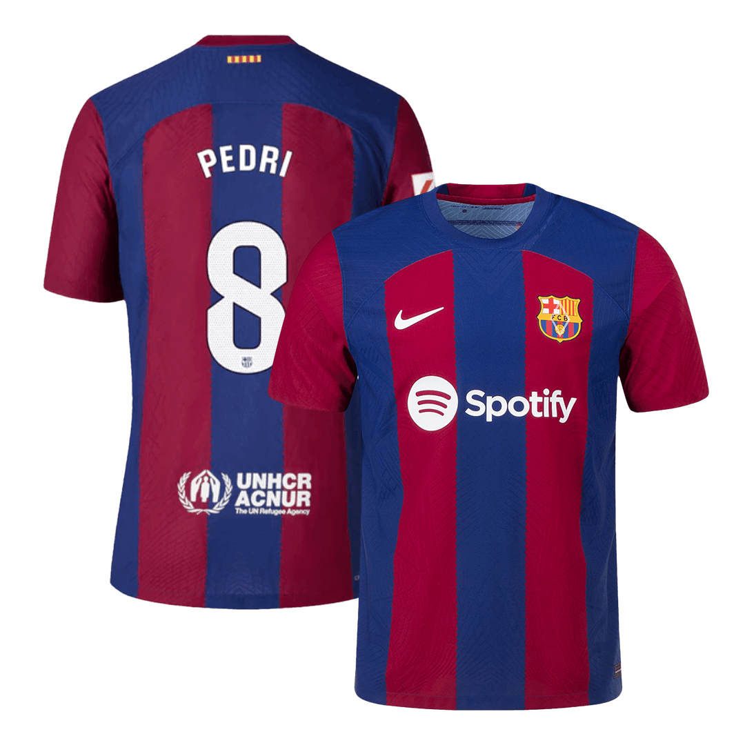 Barcelona Hemma Fotbollströja PEDRI #8 2023/24 Autentisk