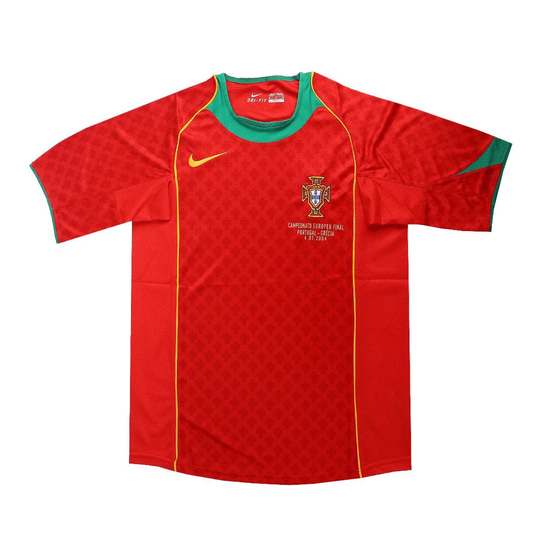Portugal Hemma Fotbollströjor Euro 2004 Retro Final