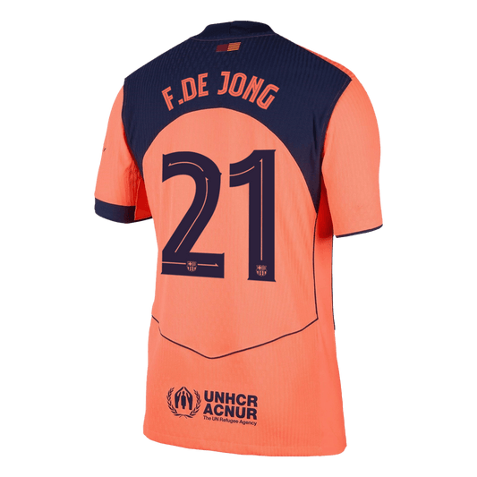 Barcelona Tröja F.DE JONG #21 2025/26 Tredje Autentisk Orange - UCL