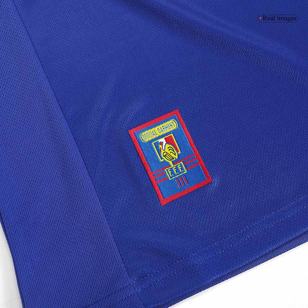 Retro ZIDANE #10 Frankrike Hemma fotbollströjor 1998 - World Cup
