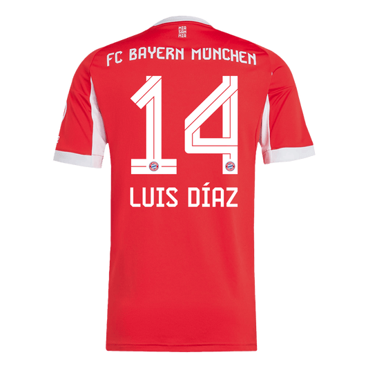 LUIS DÍAZ #14 Bayern Munich Tröja 2025/26 Hemma