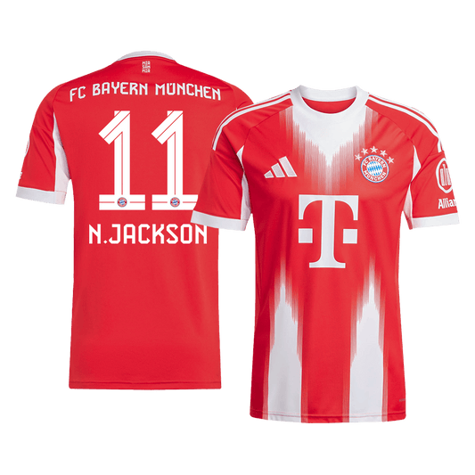 Bayern Munich Tröja N.JACKSON #11 2025/26 Hemma Röd-1