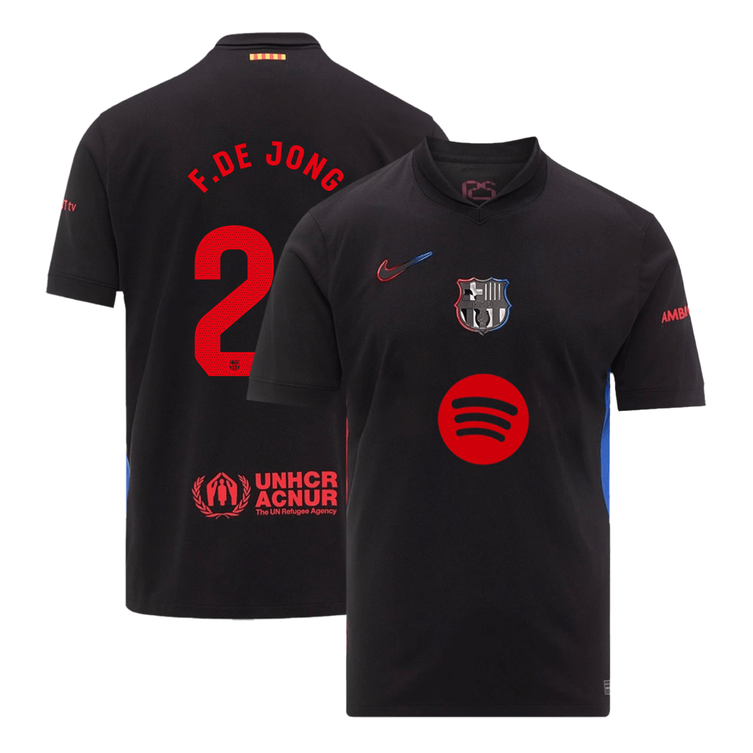 Barcelona Borta Fotbollströja F.DE JONG #21 2024/25 - Spotify-logotyp utan text
