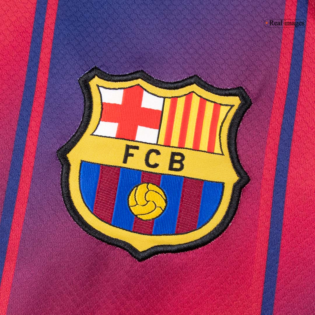 Barcelona Tröja 2025/26 Hemma Långärmad Röd/Blå