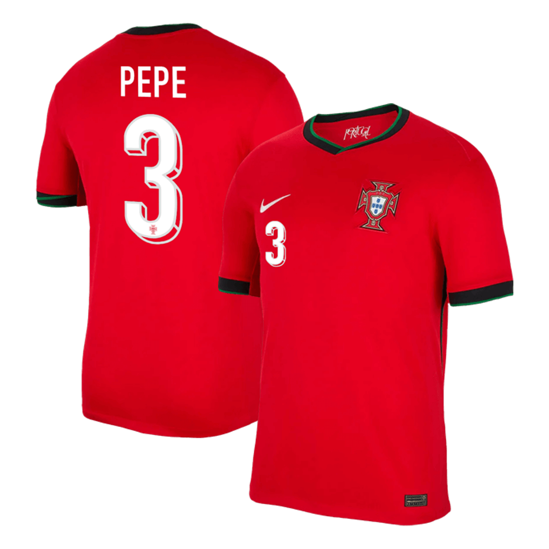 Portugal Hemma Fotbollströjor PEPE #3 Euro 2024
Premium