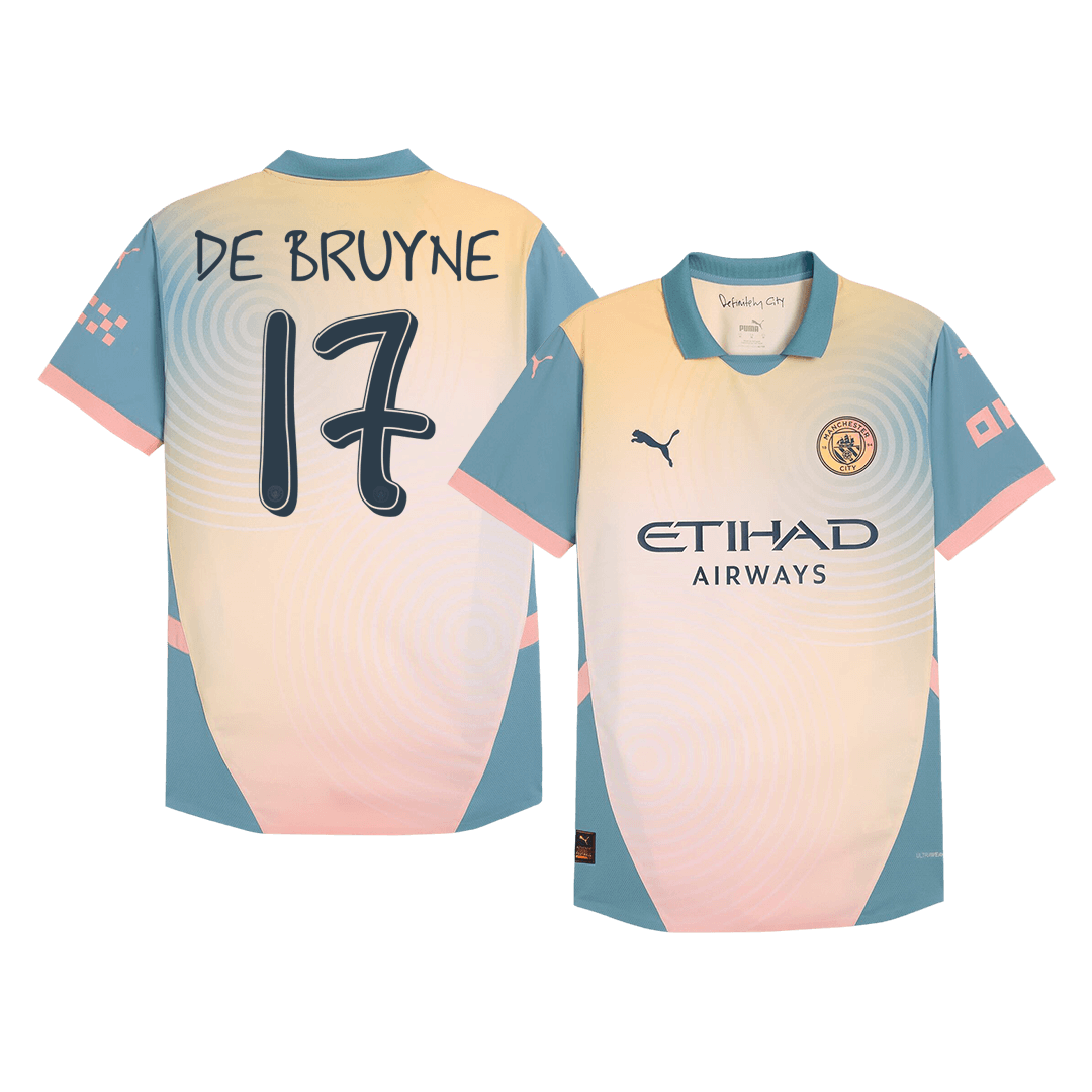Manchester City Fjärde borta Fotbollströja DE BRUYNE #17 2024/25 Autentisk - Definitely City