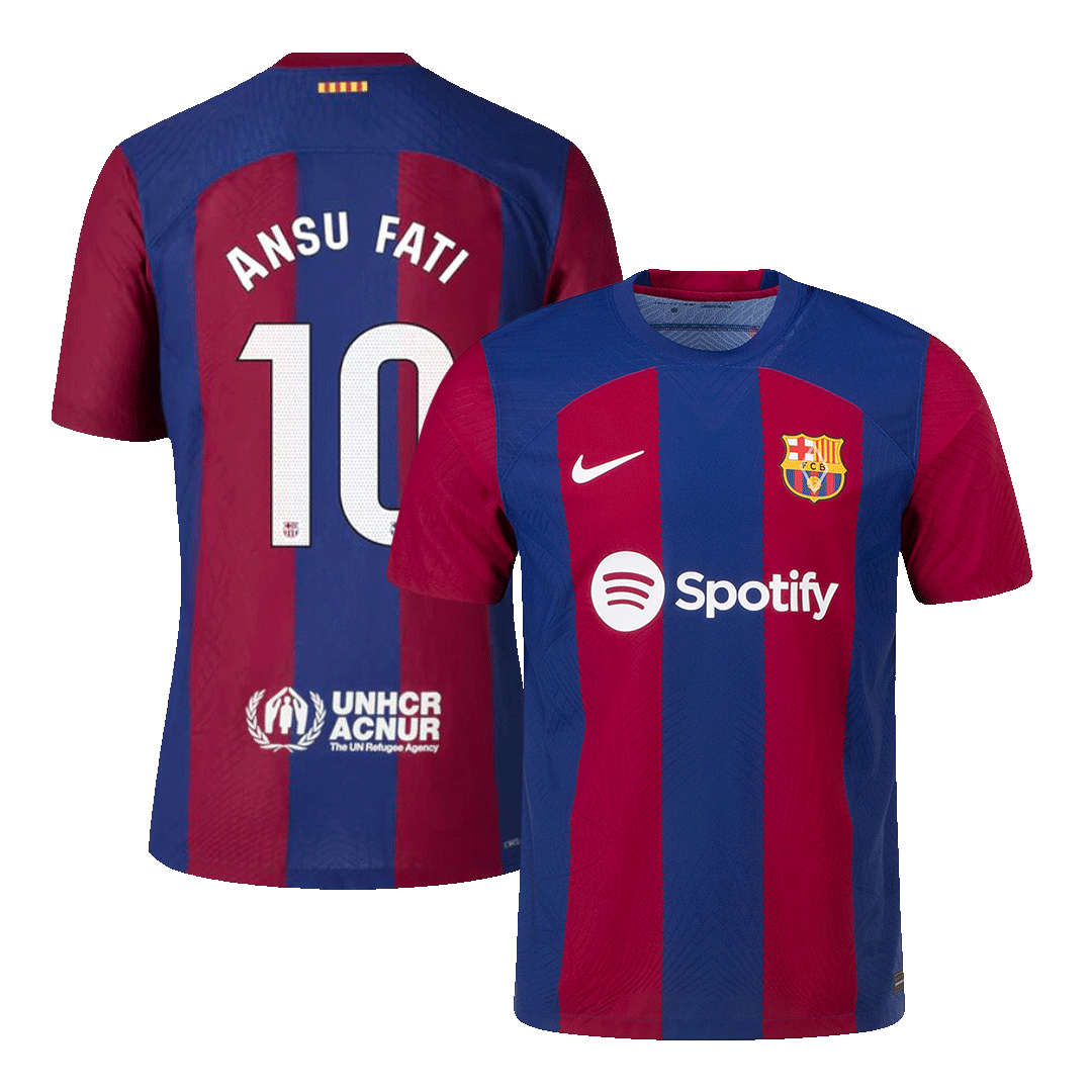 Barcelona Hemma Fotbollströja ANSU FATI #10 2023/24 Autentisk