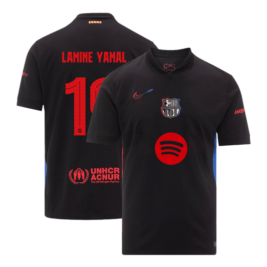Barcelona Borta Fotbollströja LAMINE YAMAL #19 2024/25 - UCL -(Spotify-logotyp utan text)