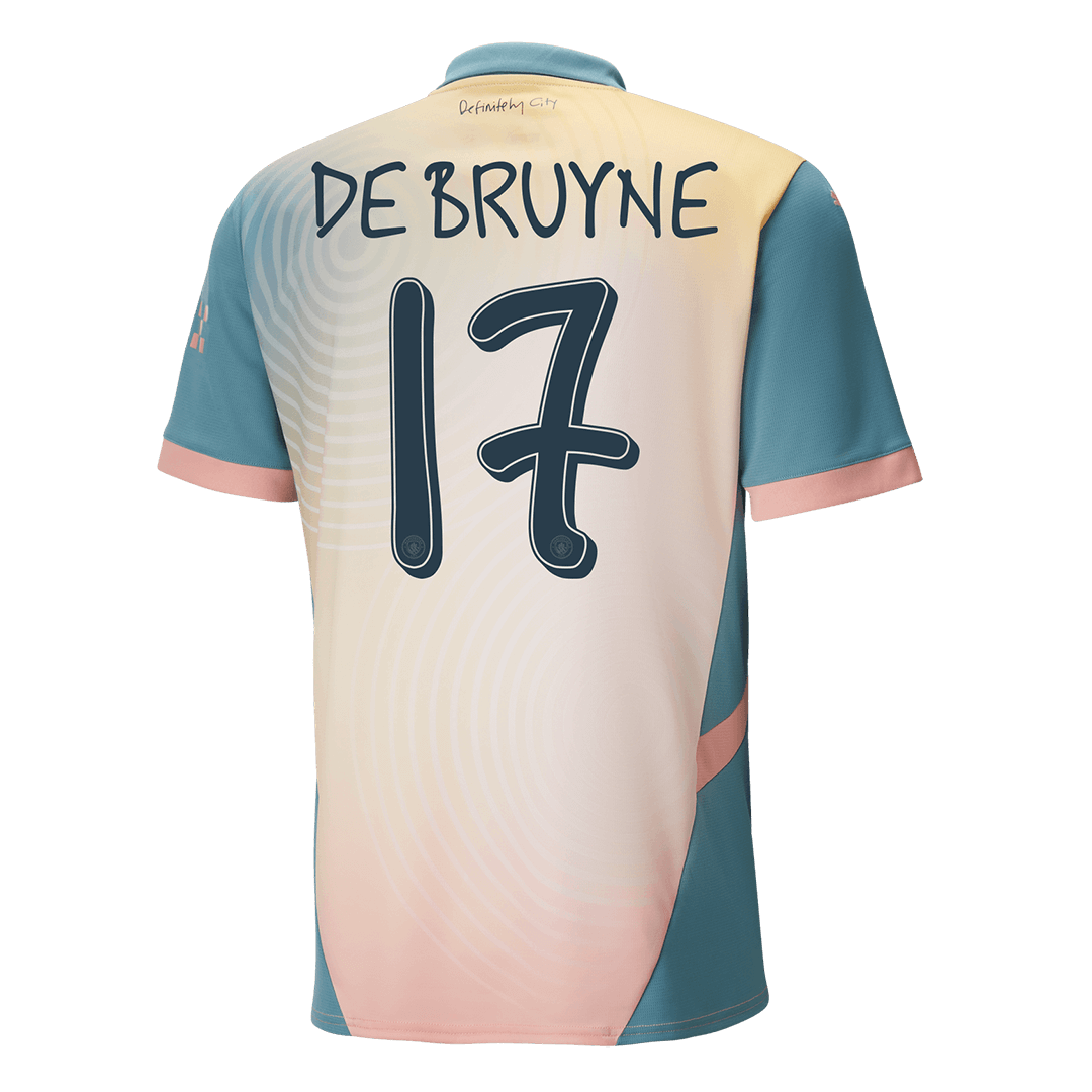 Manchester City Fjärde borta Fotbollströja DE BRUYNE #17 2024/25 - Definitely City