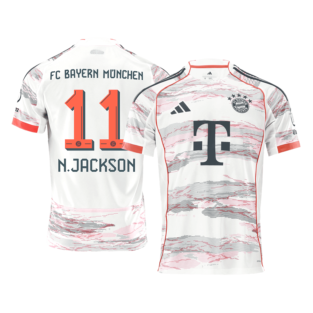 Bayern Munich Tröja N.JACKSON #11 2025/26 Borta Vit