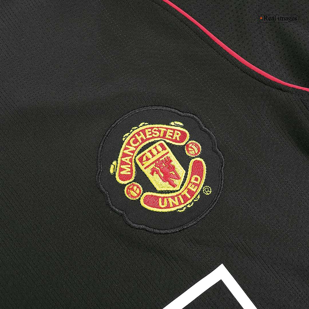 Retro Manchester United Borta Fotbollströja 2007/08 långärmad