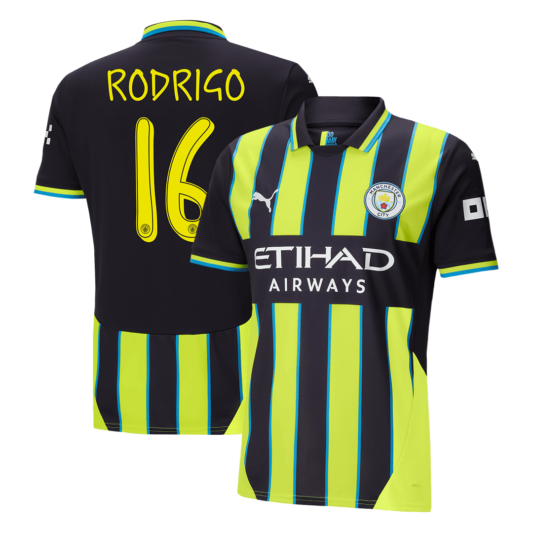 Manchester City Borta Fotbollströja RODRIGO #16 2024/25 - UCL