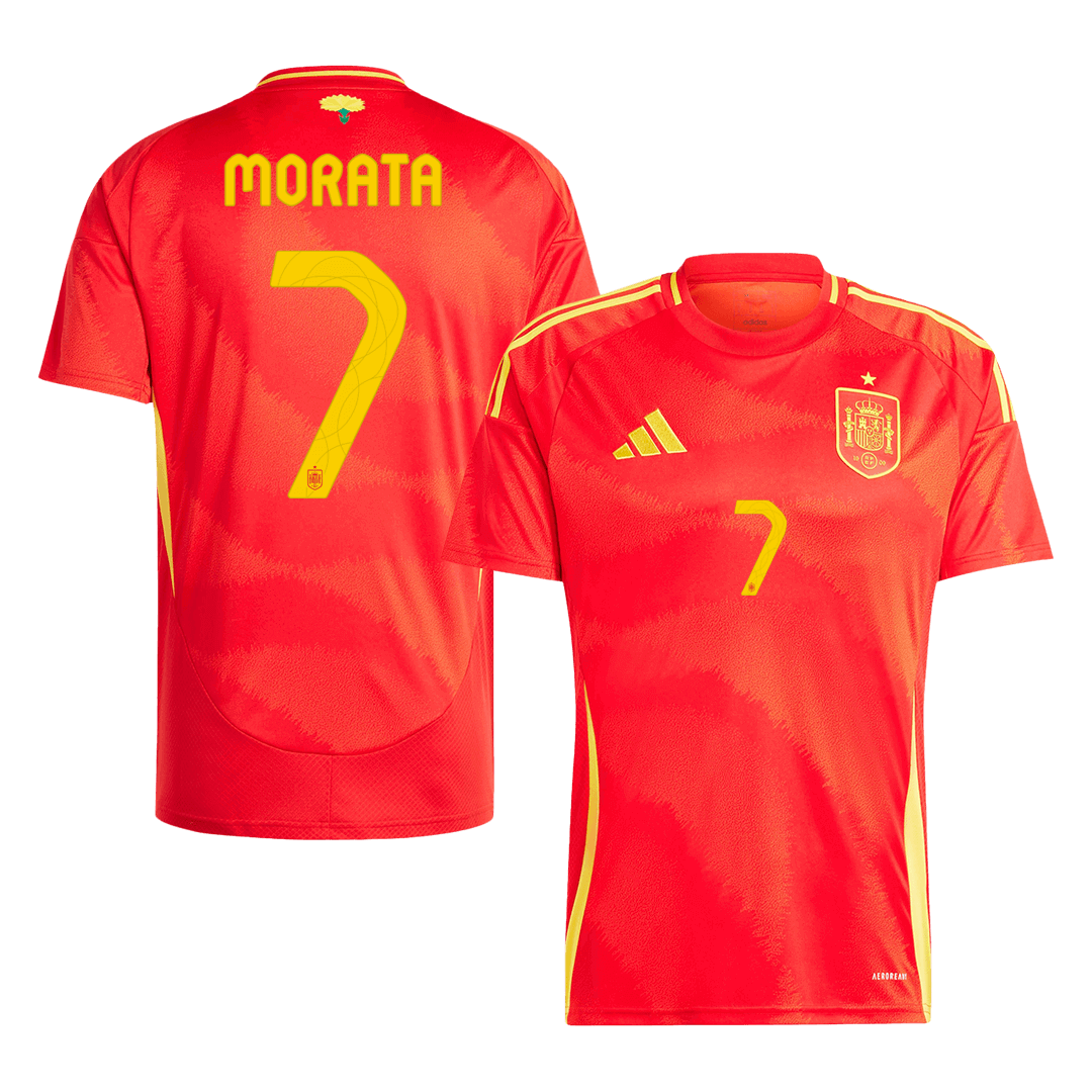 MORATA #7 Spanien Hemma Fotbollströjor Euro 2024