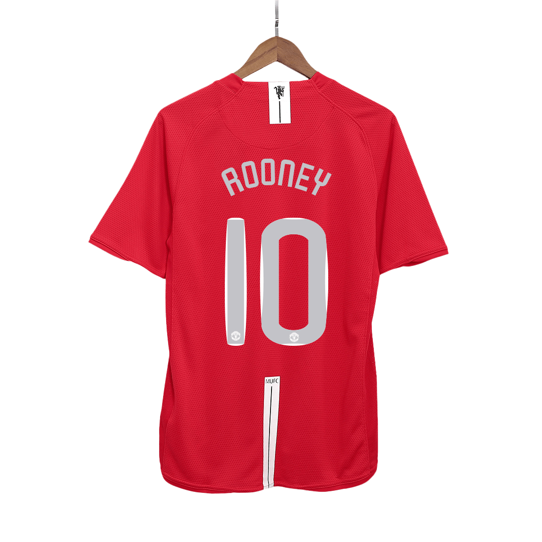 Retro Manchester United Hemma Fotbollströja ROONEY #10 2007/08 - UCL Final