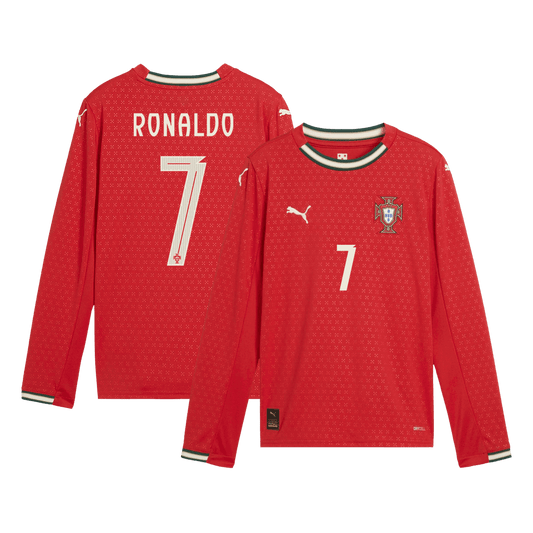 Portugal Hemma RONALDO #7 2025 långärmad-1