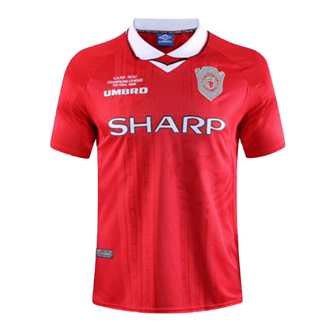 Retro Manchester United Hemma Fotbollströja 1999/00