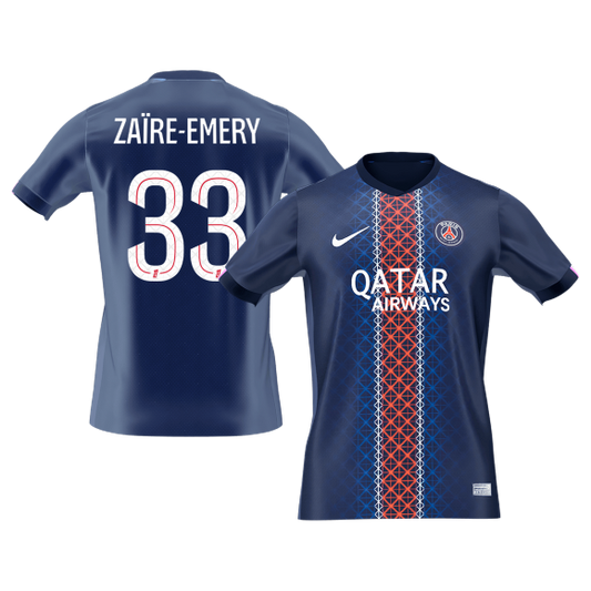 ZAïRE EMERY #33 PSG Tröja 2025/26 Hemma Premium Mörkblå-1