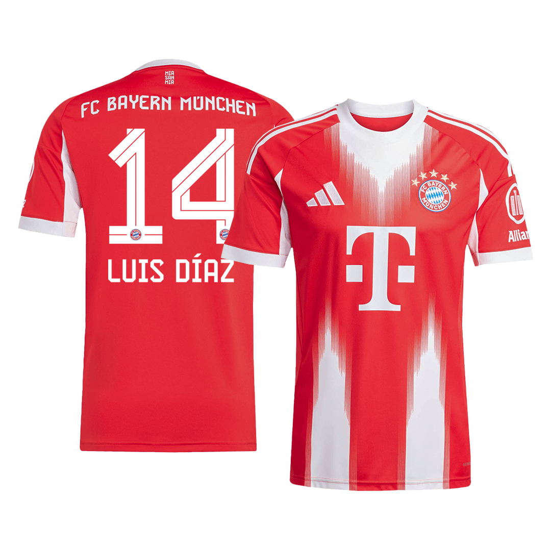 LUIS DÍAZ #14 Bayern Munich Tröja 2025/26 Hemma