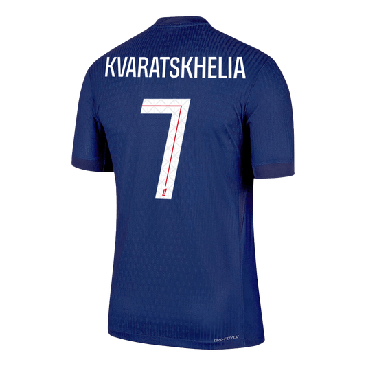 KVARATSKHELIA #7 PSG Tröja 2025/26 Hemma Autentisk